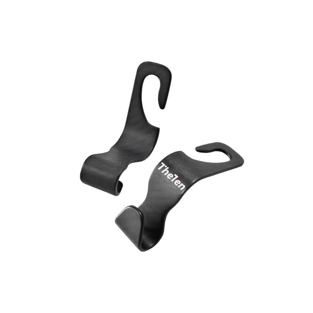 THETEN CARBON FIBER CAR SEAT HEADREST HOOK CAR INTERIOR ACCESSORIES 2 PACK