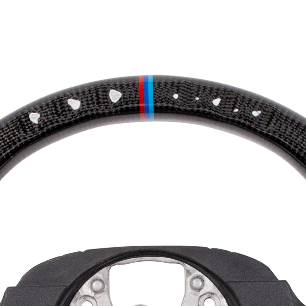 THETEN BMW G Series Flat Bottom Gloss Carbon Fiber Steering Wheel & Nappa Perforated Leather Grip