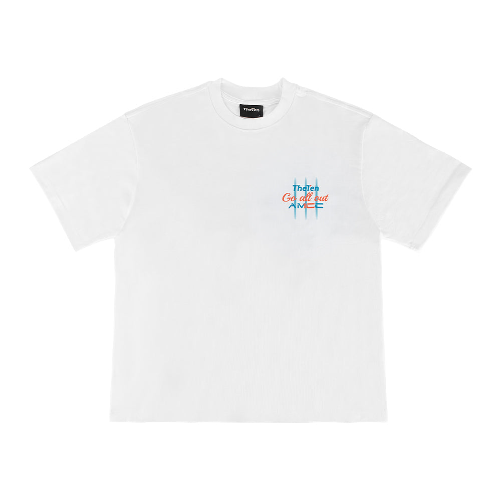 THETEN×AMCC LOGO T-SHIRT - “SUCCESS TO GO ALL OUT”  (WHITE)