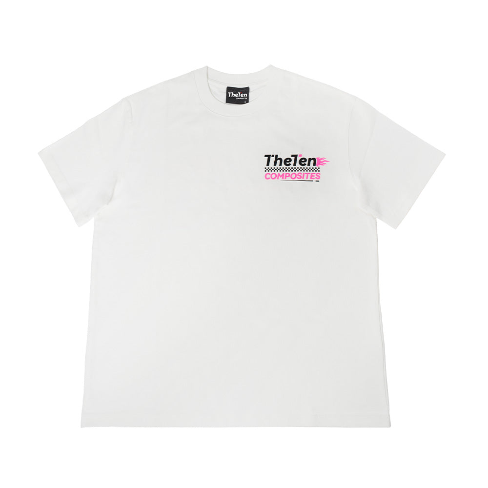 THETEN  2024 SUMMER LIMITED UV LUMINESCENT LOGO T-SHIRT (WHITE)