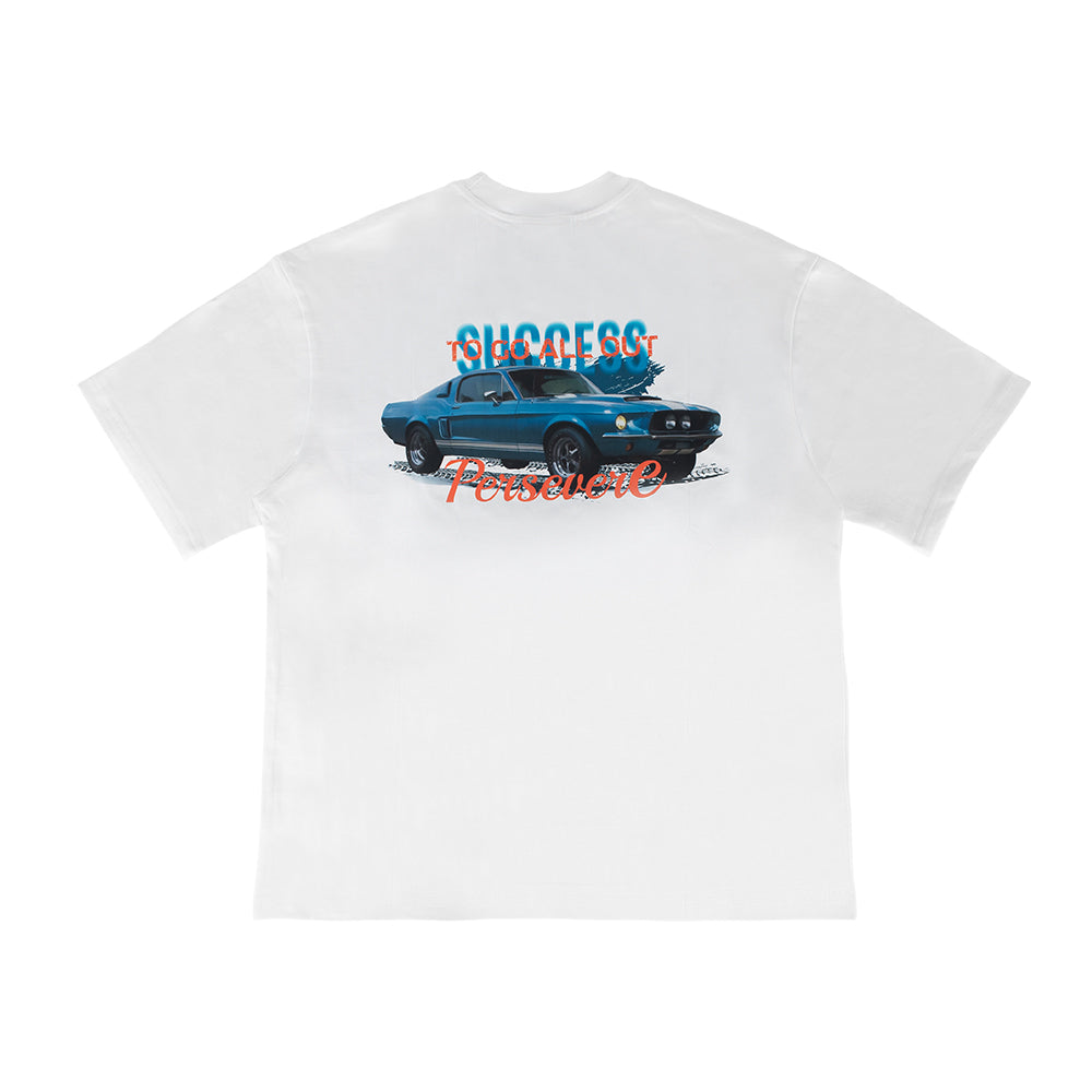 THETEN×AMCC LOGO T-SHIRT - “SUCCESS TO GO ALL OUT”  (WHITE)