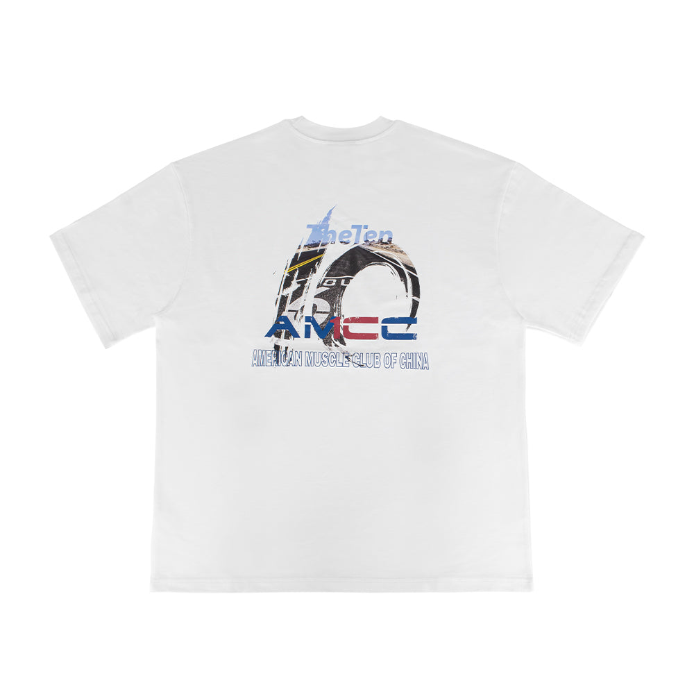 THETEN×AMCC LOGO T-SHIRT -  ROUTE 66 （WHITE）