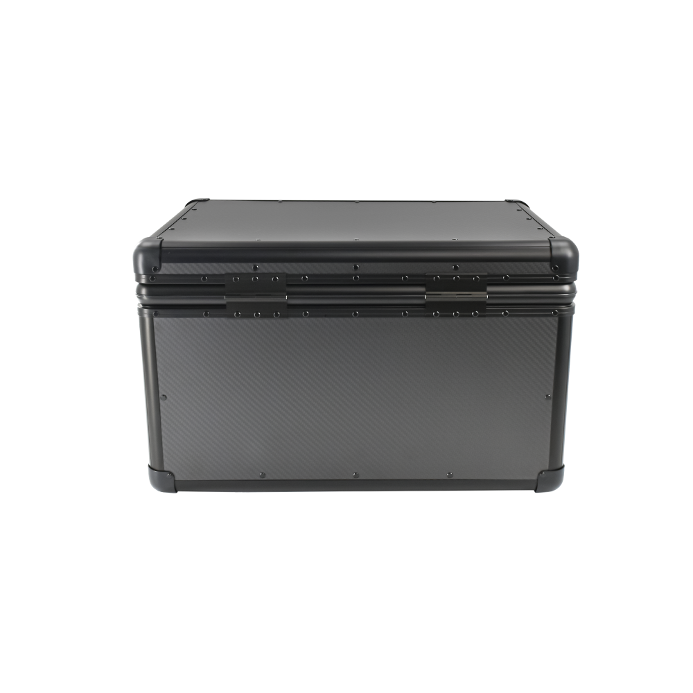 THETEN 3K CARBON FIBER PORTABLE SAFE BOX-21.3Lx13.8Hx13 INCH LARGE STORAGE BOX WITH LOCK,MESH POCKET & ADJUSTABLE COMPARTMENTS