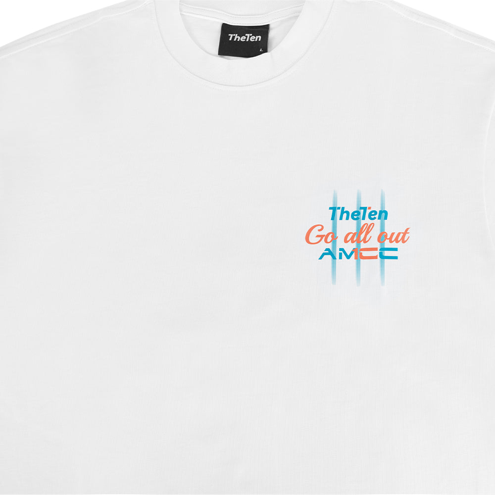 THETEN×AMCC LOGO T-SHIRT - “SUCCESS TO GO ALL OUT”  (WHITE)