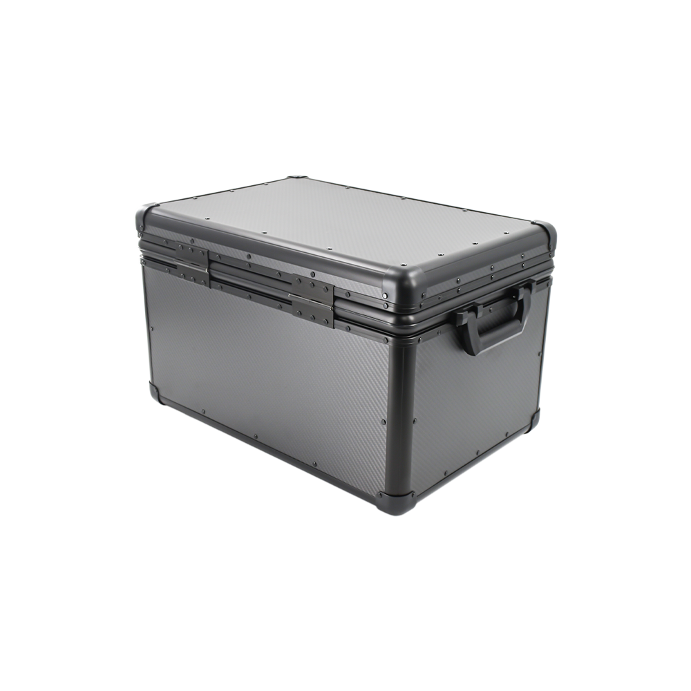 THETEN 3K CARBON FIBER PORTABLE SAFE BOX-21.3Lx13.8Hx13 INCH LARGE STORAGE BOX WITH LOCK,MESH POCKET & ADJUSTABLE COMPARTMENTS