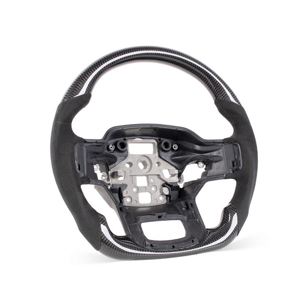 THETEN 2021-2023 FORD F150 Raptor III IN GLOSS CARBON FIBER STEERING WHEEL & ALCANTARA GRIP