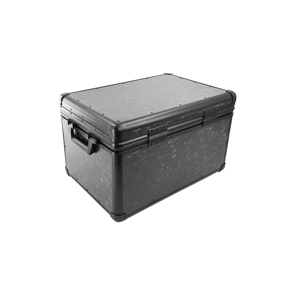 THETEN FORGED CARBON FIBER PORTABLE SAFE BOX-21.3Lx13.8Hx13 INCH LARGE STORAGE BOX WITH LOCK,MESH POCKET & ADJUSTABLE COMPARTMENTS