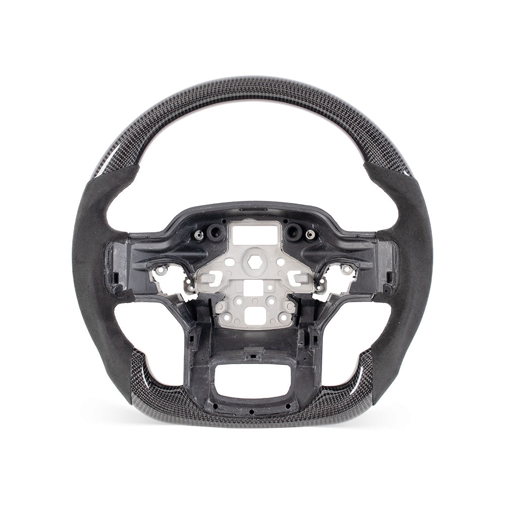 THETEN 2021-2023 FORD F150 Raptor III IN GLOSS CARBON FIBER STEERING WHEEL & ALCANTARA GRIP