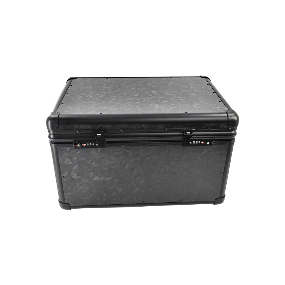 THETEN FORGED CARBON FIBER PORTABLE SAFE BOX-21.3Lx13.8Hx13 INCH LARGE STORAGE BOX WITH LOCK,MESH POCKET & ADJUSTABLE COMPARTMENTS