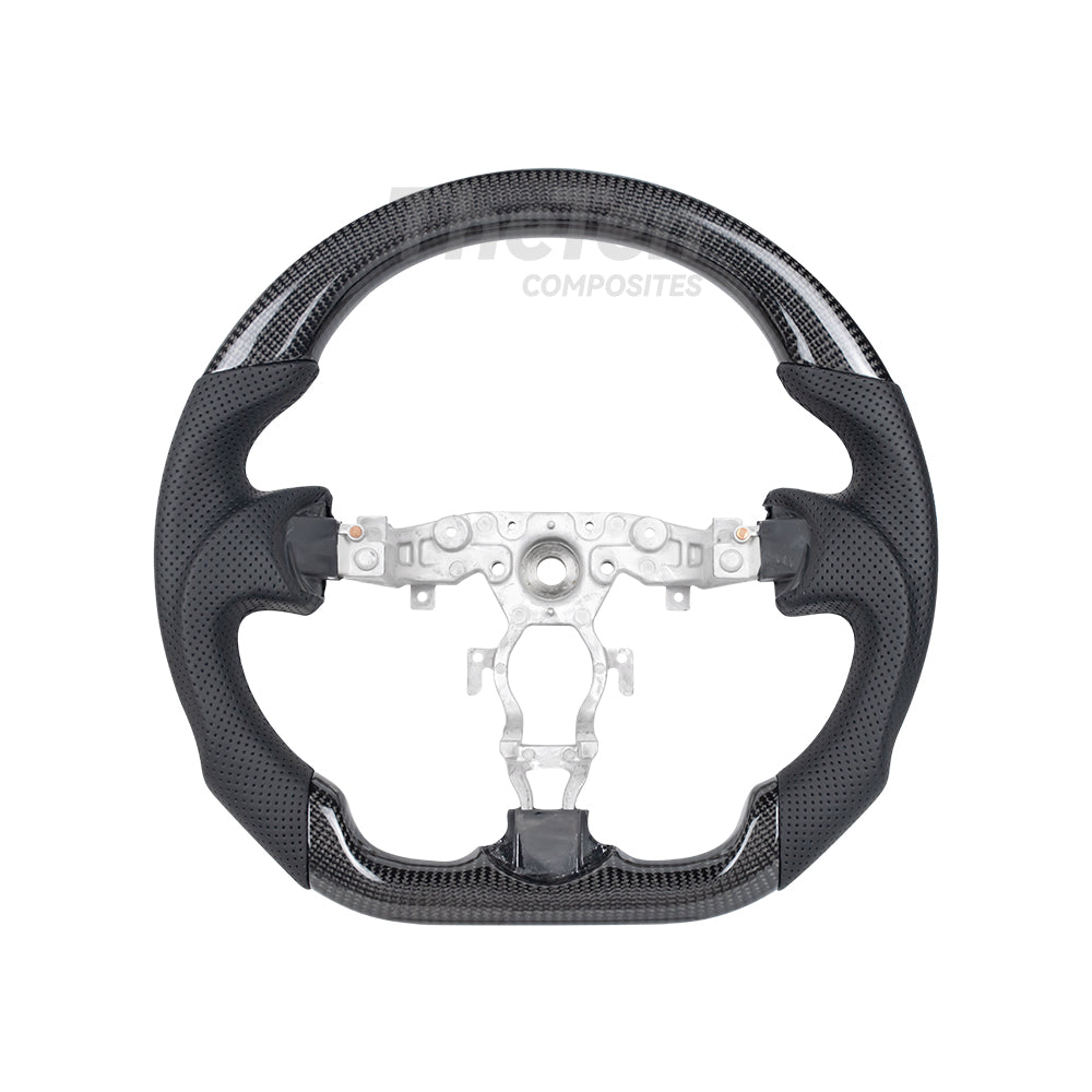 THETEN NISSAN 370Z GLOSSY CARBON FIBER BLACK NAPPA LEATHER STEERING WHEEL