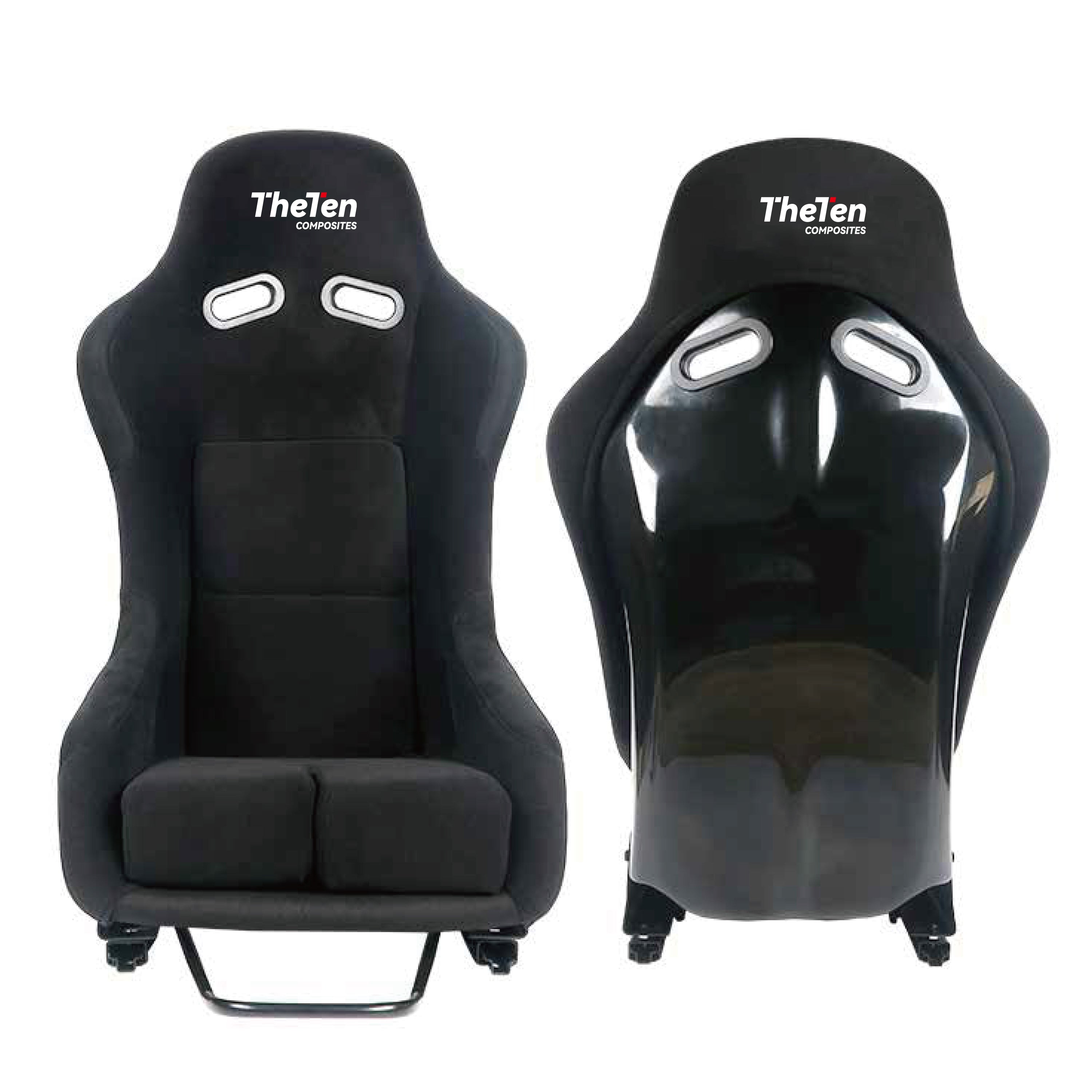 THETEN PERFORMANCE ADJUSTABLE CARBON FIBER RACING SEAT WITH BLACK CARBON FIBER FRAME & BLACK FLANNELETTE