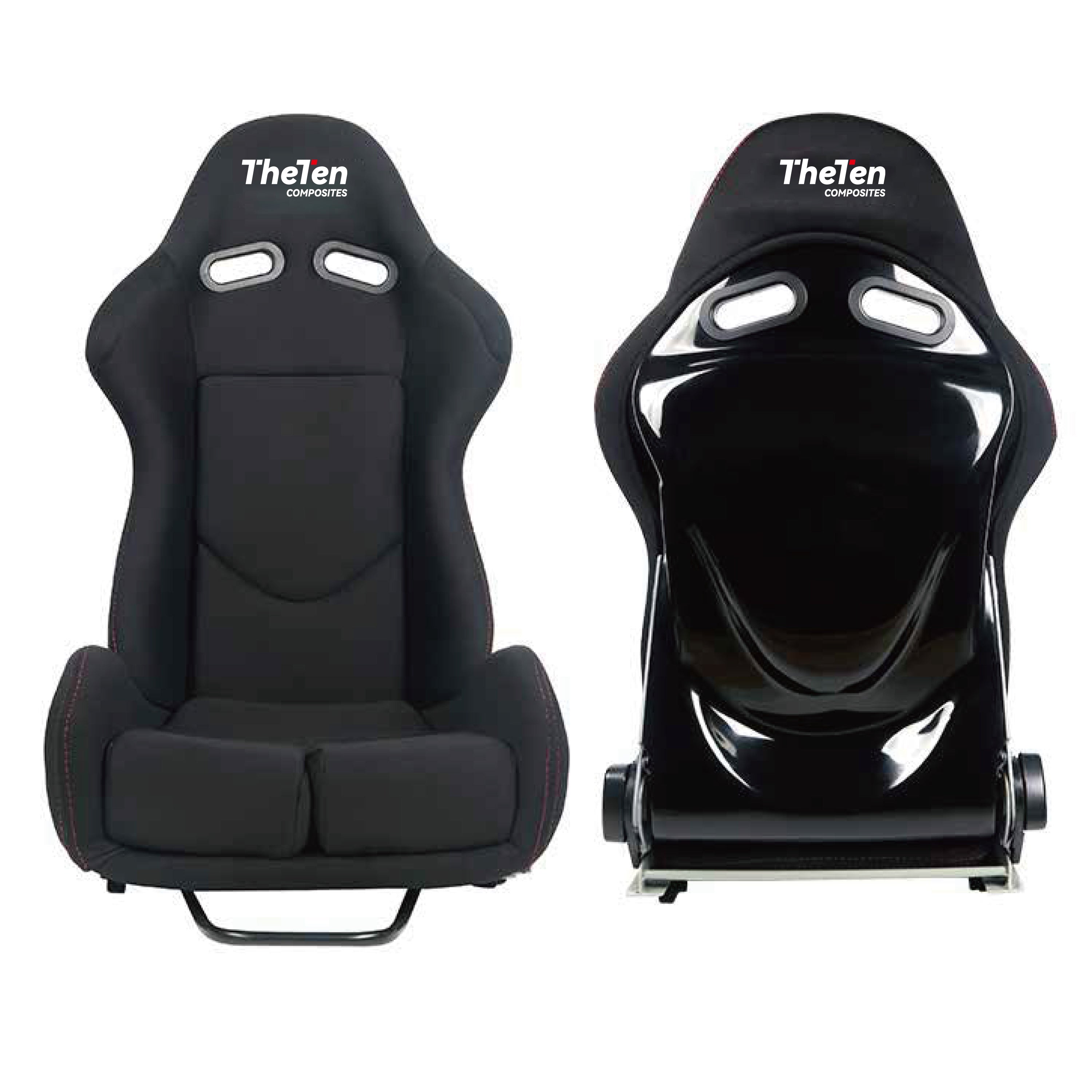 THETEN PERFORMANCE ADJUSTABLE CARBON FIBER RACING SEAT SPS-B Large-sized (carbon fiber & Black embroidered fabric)